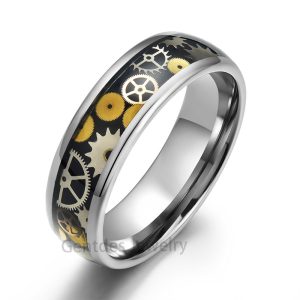 Tungsten Ring, High Polished Silver Rings, Men Wedding Bands