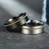 Guitar String Ring, Sliver Tungsten Wedding Band, Guitar Wedding Ring, Wedding Band for Men, Guitarist Gift - 图片 3