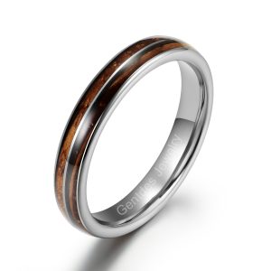 Tungsten Crbide Ring, OliveWood Ring, Whisky Barrel Wood Ring, Wooden Ring,Unisex Anniversary Ring, Wedding Ring